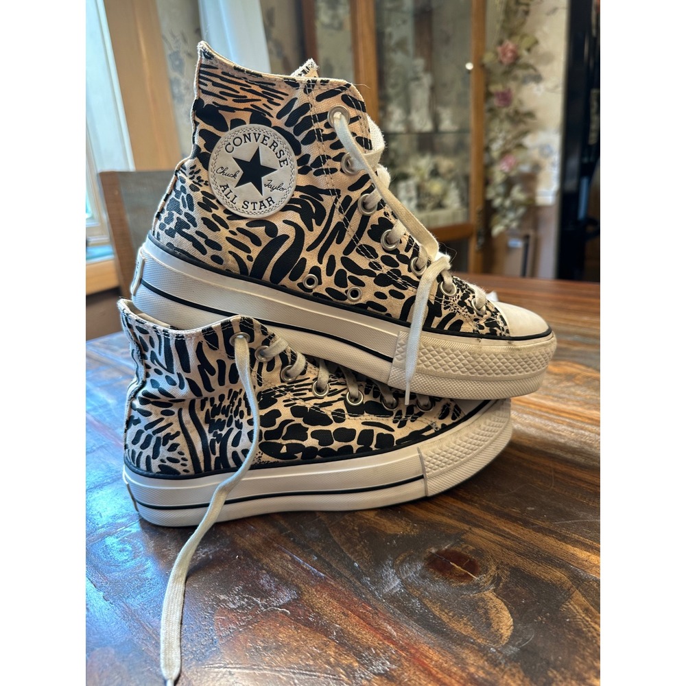 Converse Chuck Taylor All Star Lift Y2K High Top Platform Animal Print Sneaker 7